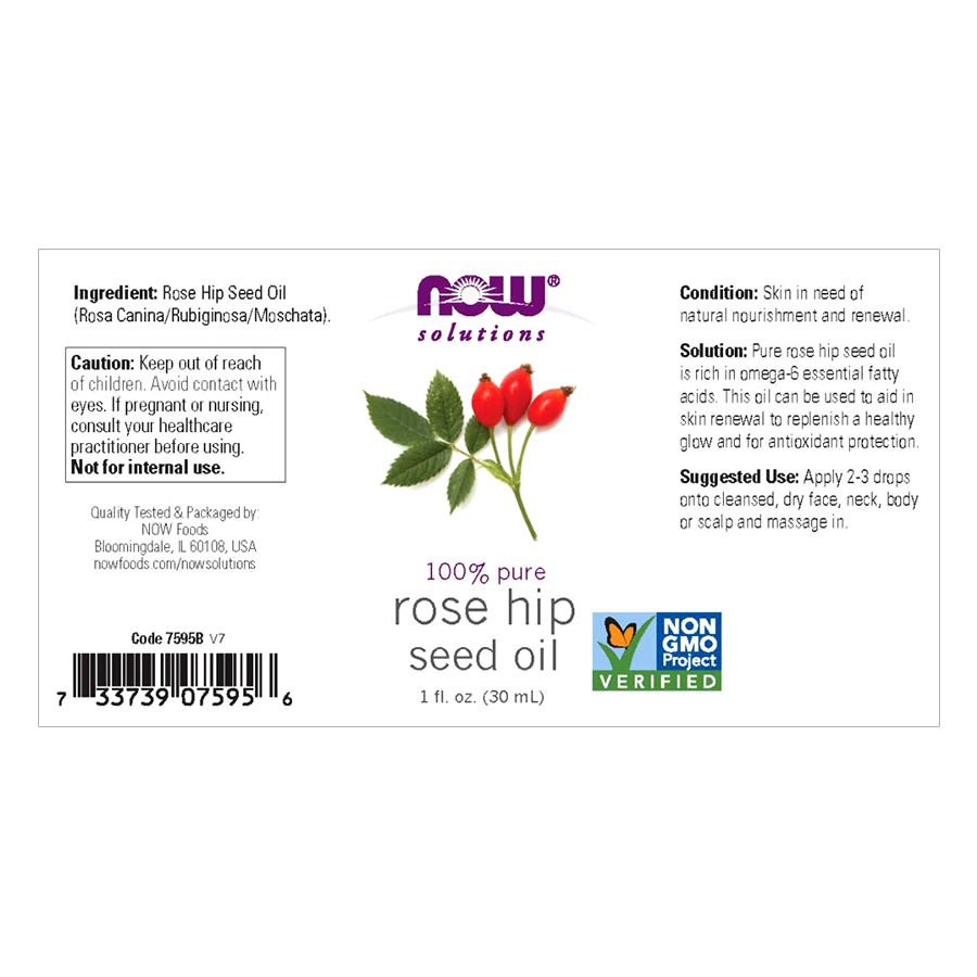 Tinh Dầu Nụ Tầm Xuân Now Food Rosehip Seed Oil 30ml