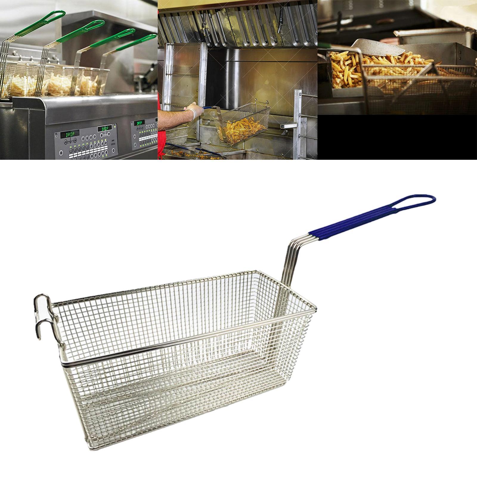 Stainless Steel Chips Deep Fry Baskets Colander for Cooking Kitchen Barbecue