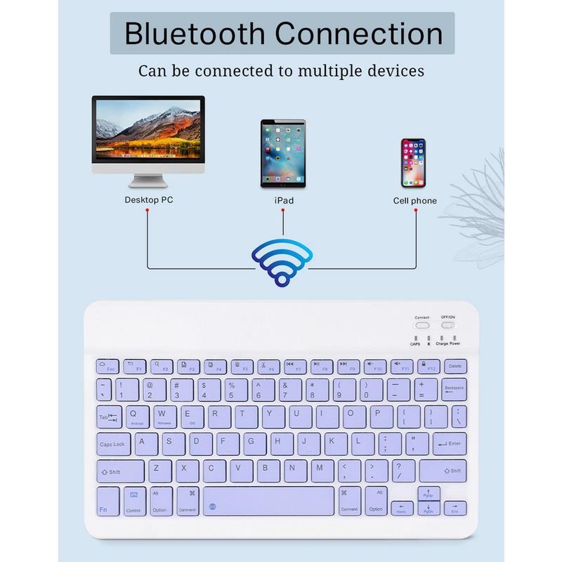Combo Bàn Phím Và Chuột Bluetooth Không Dây Mini Cho Điện Thoại / Máy Tính Bảng / Laptop Android IOS Windows