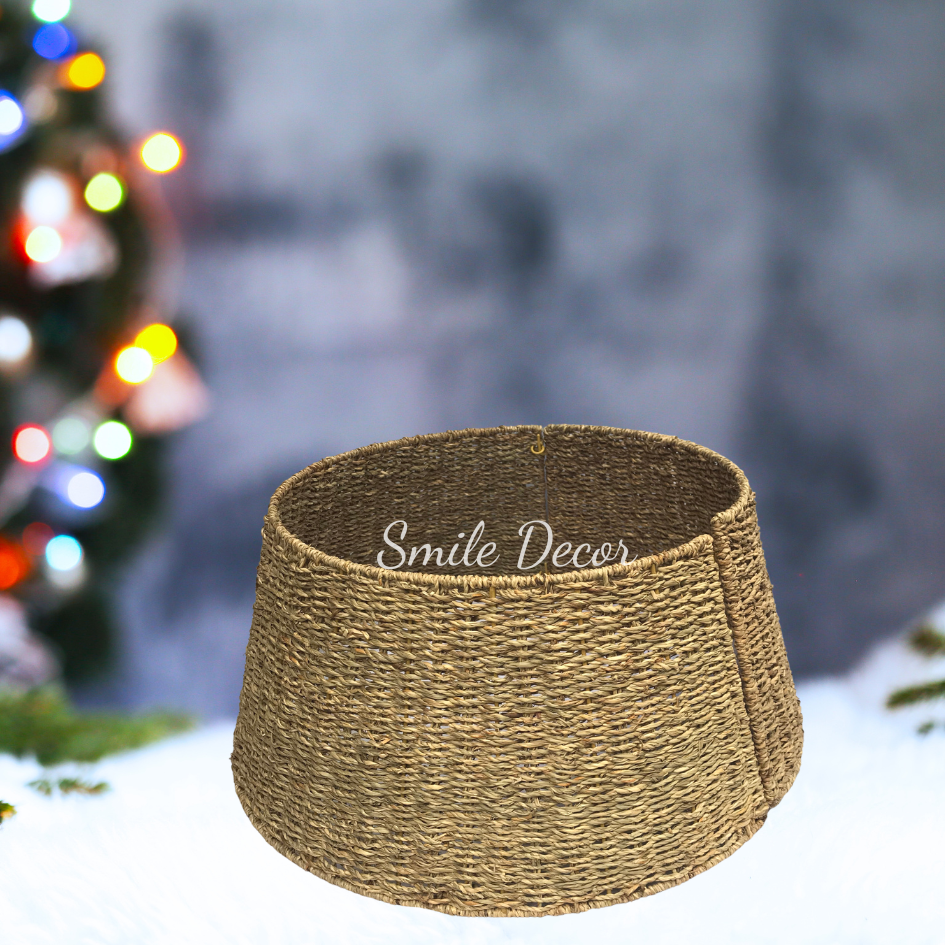 Hàng rào cói tròn lắp ráp che chân cây thông Smile Decor trang trí Giáng Sinh , Noel - Christmas tree skirt/collar