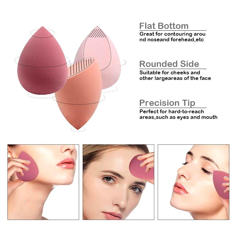 Set 4 mút tán trang điểm hình trứng SUAKE có thể sử dụng khô và ướt tiện dụng