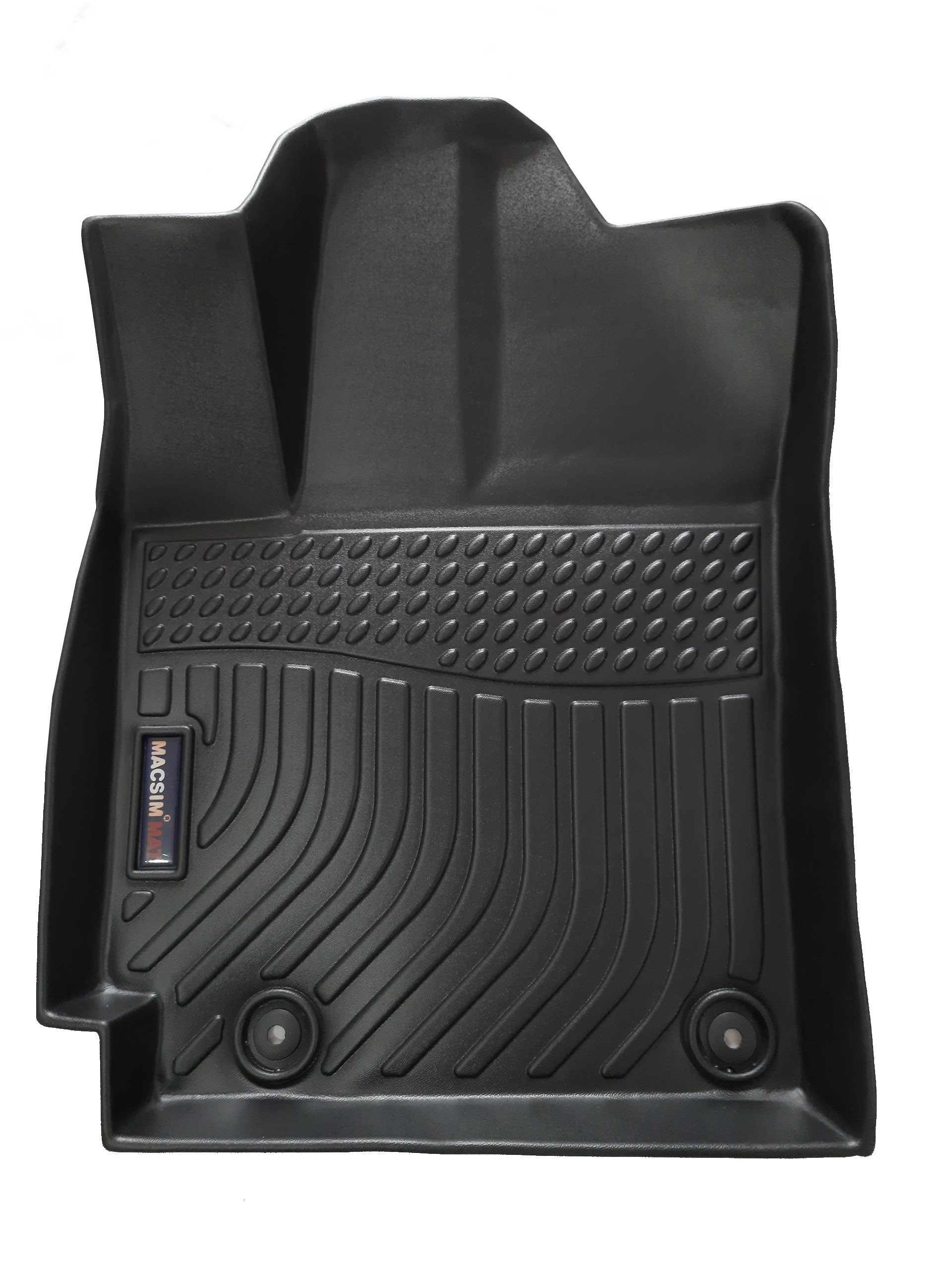 Thảm lót sàn xe ô tô sd Hyundai Kona 2018 - 2022 Nhãn hiệu Macsim chất liệu nhựa TPE cao cấp màu đen
