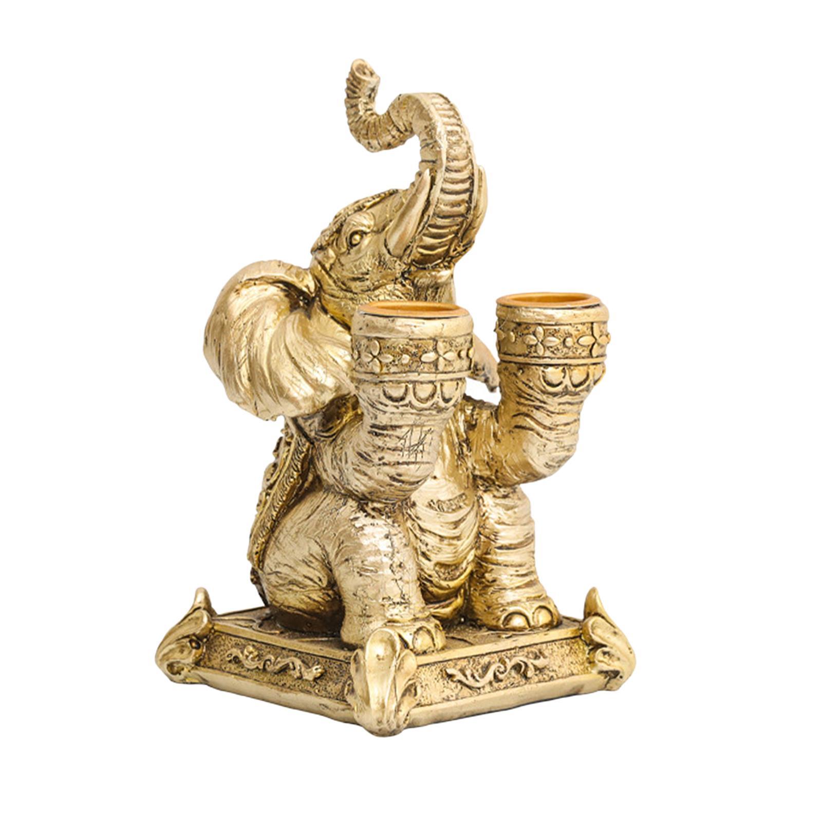 Figurine Candlestick Pillar Candle Holder Desktop Decorative Stand