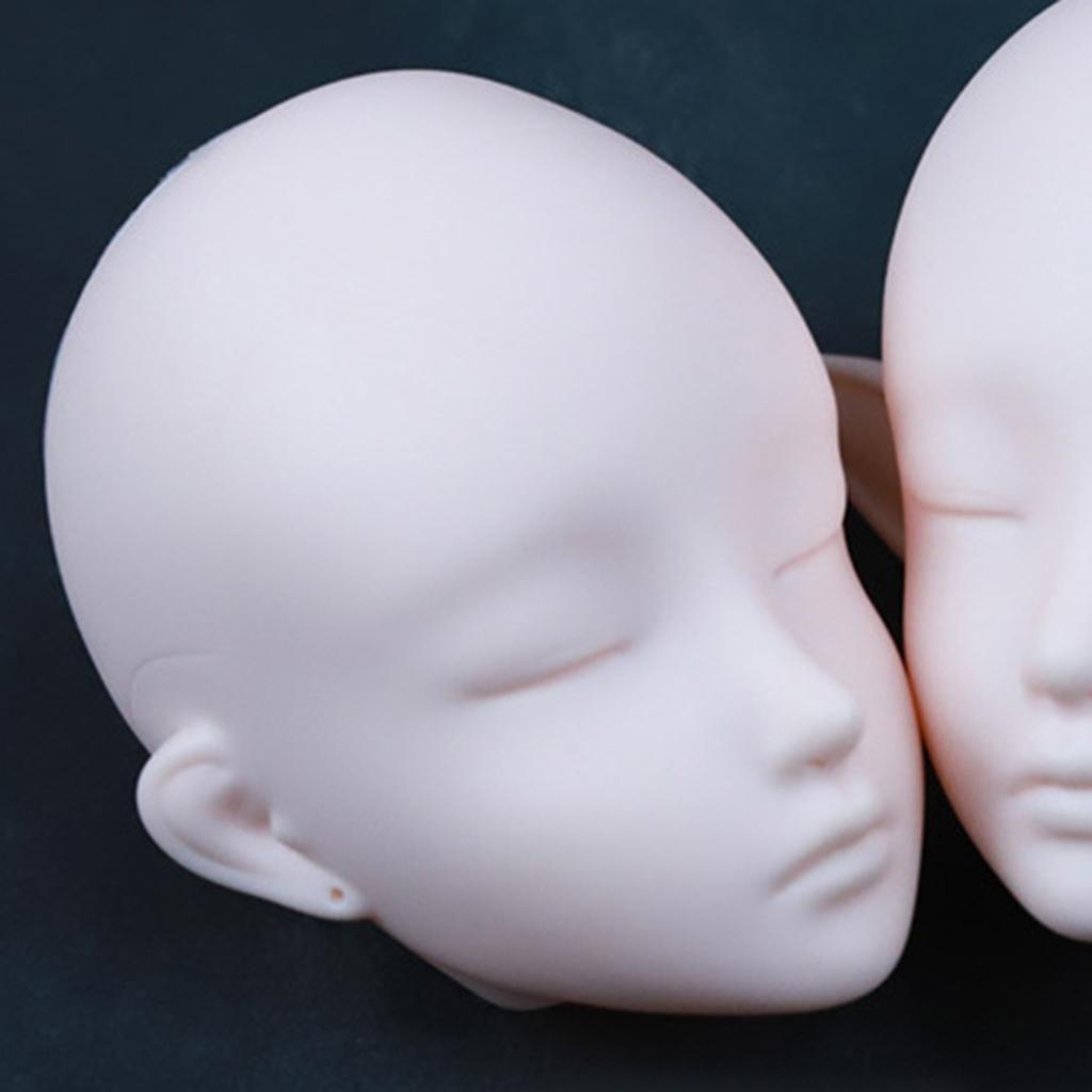 Vinyl Unpainted 1/3 Body Dolls Head Parts DIY for 60cm Doll Body
