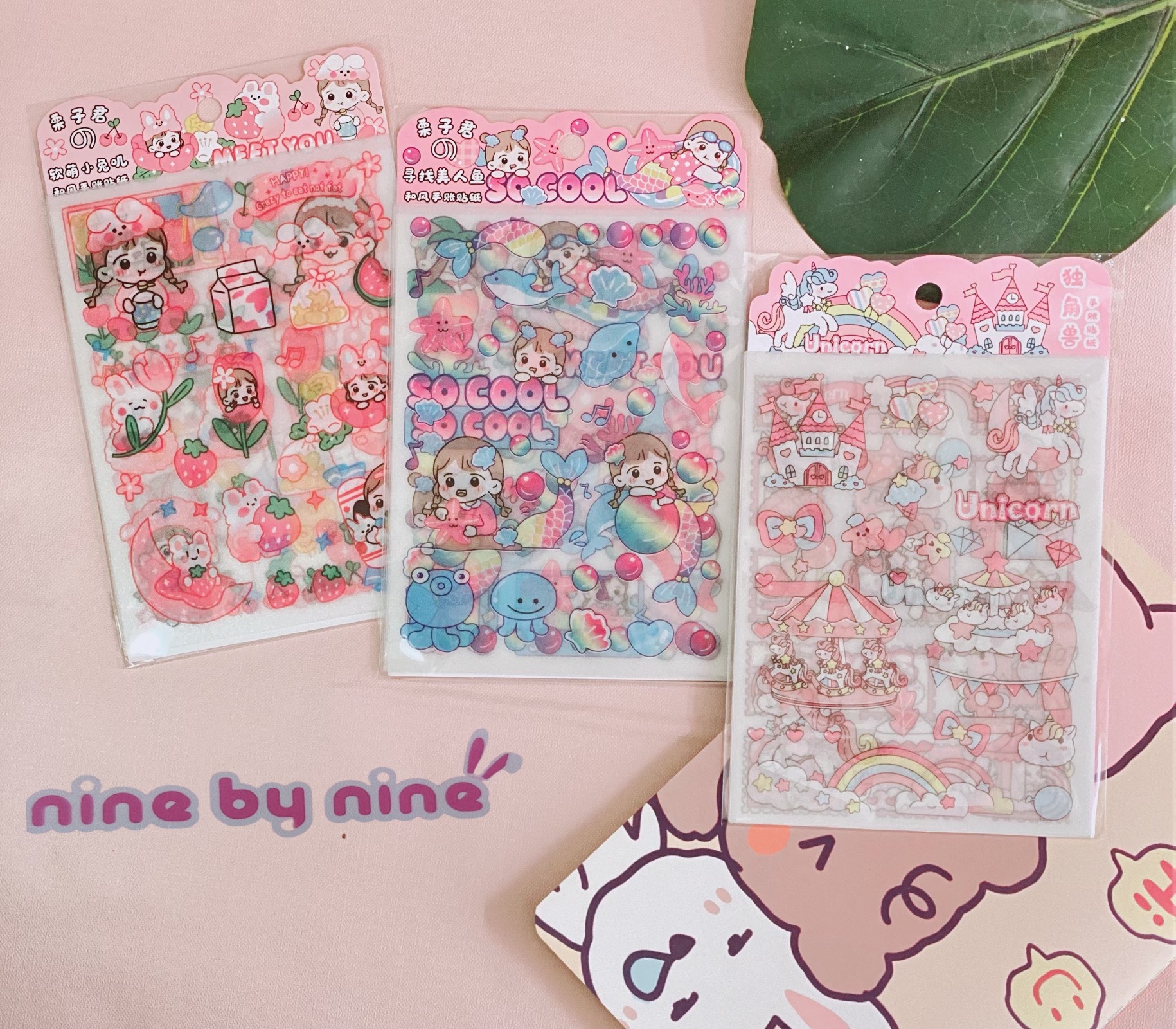 stiker 4 tấm cute