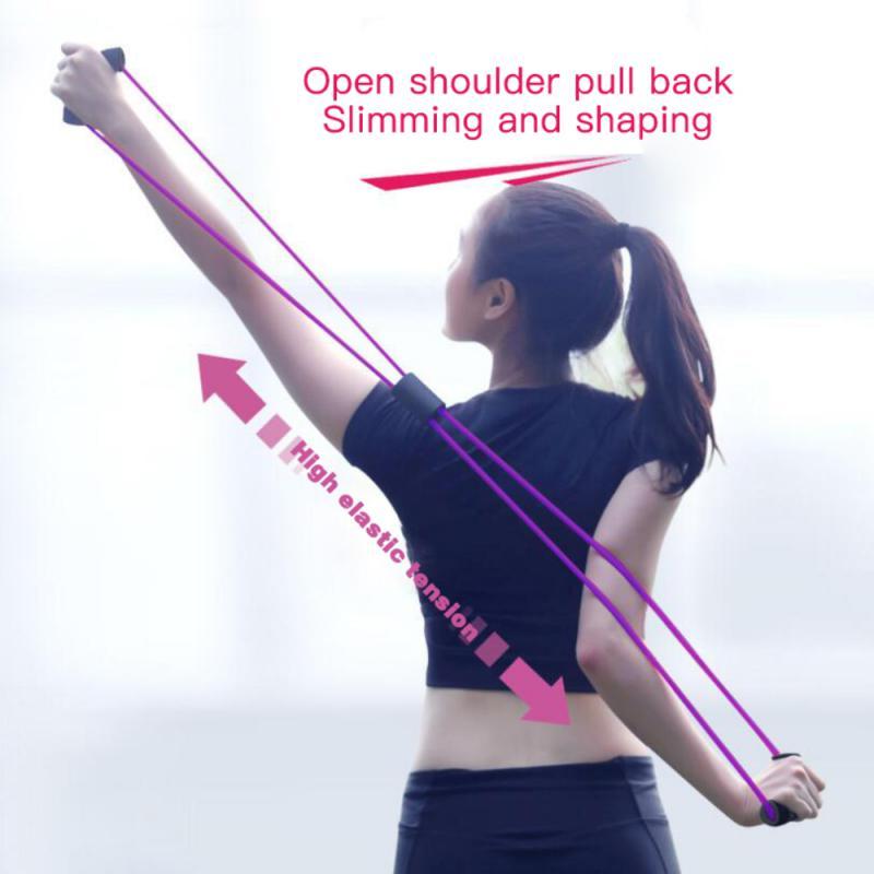 Đàn hồi yoga kéo dây thừng tập thể dục 8 từ mở rộng ngực tập luyện cơ bắp kéo dây thừng băng khẽ tập luyện sức mạnh đào tạo sức mạnh Color: black