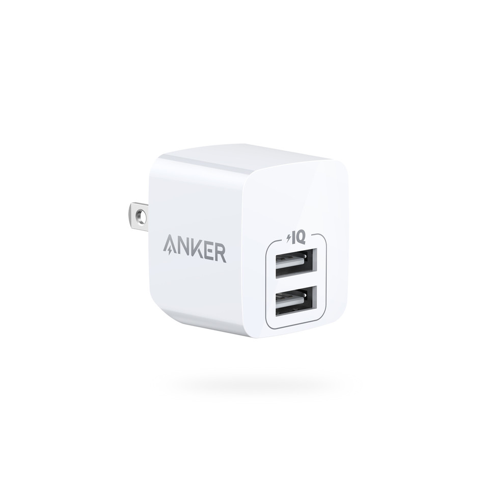 Cốc Sạc ANKER PowerPort Mini 2 cổng 12W Hàng chính hãng- A2620