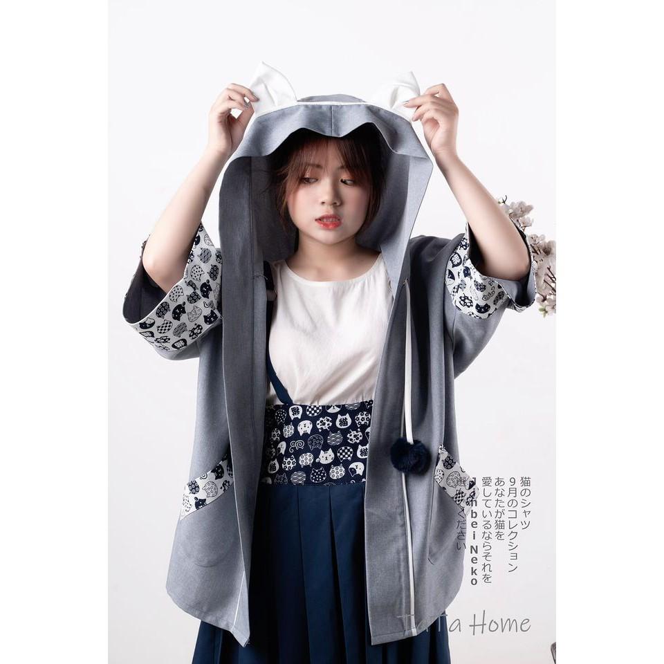 Áo Khoác Phong Cách Nhật - Jinbei Neko Jacket Ver1