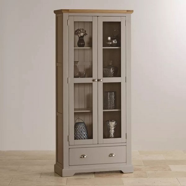 Tủ trưng bày 2 cánh kính St.Ives gỗ sồi