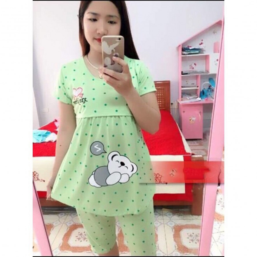 Bộ lửng sau sinh cotton thoáng mát