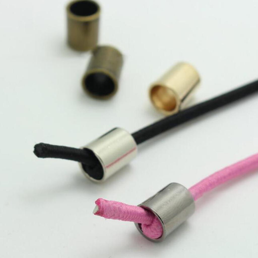 20 Cái Chuông Kim Loại Dây Rút Dây Cuối Dây Dây Chặn Dây Paracord Khóa