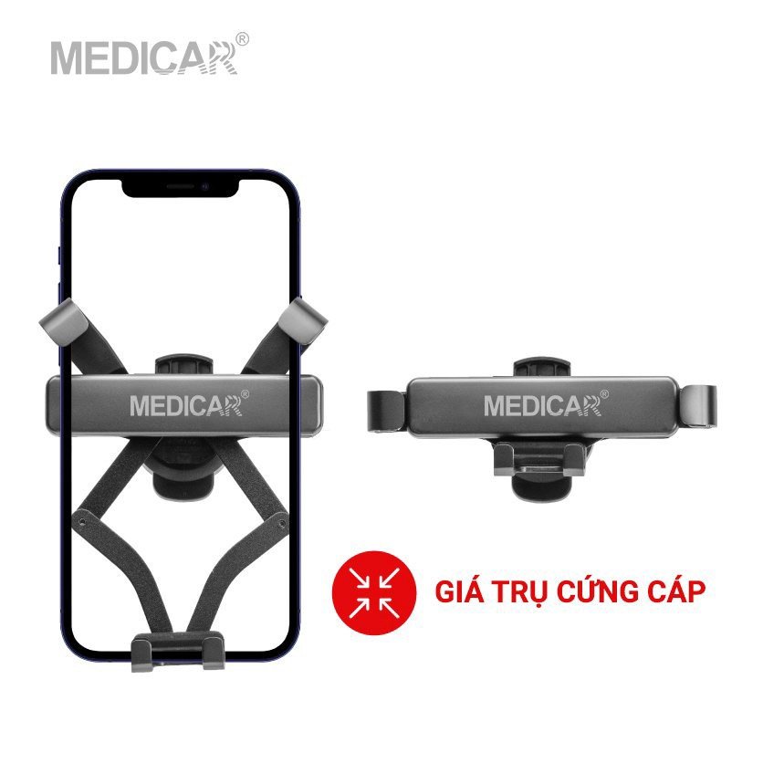 Giá đỡ điện thoại trên ô tô thế hệ mới Medicar - cứng cáp, chống rung, xoay 180 độ
