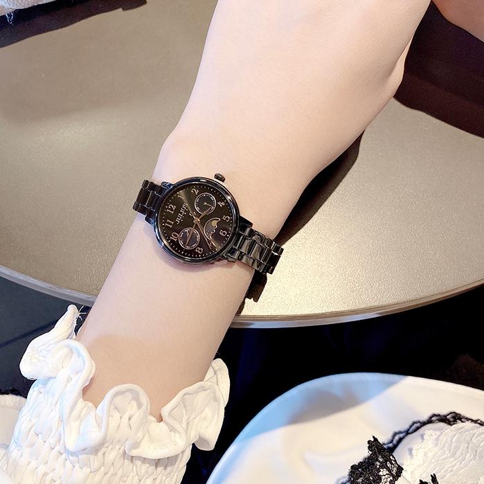 Đồng Hồ Nữ Chính Hãng Julius Star Cao Cấp Dây Kim Loại Mặt Tròn Chống Nước Kính Saphire Đường Kính 30mm JS-047C