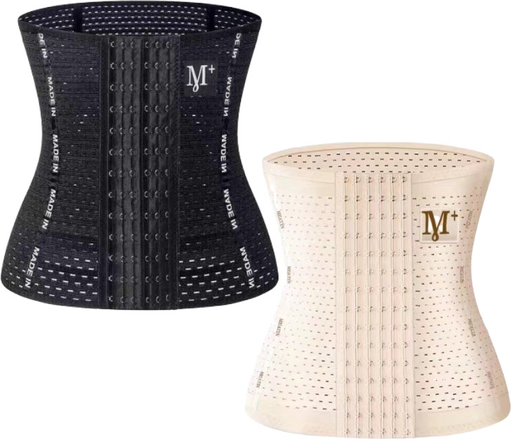 Bộ 2 Gen Nịt Bụng Mẫu Mới M+ Với 6 Nấc Cài Cao Cấp - 4 Thanh Thép Chống Cuộn - Đai Nịt Bụng Giảm Mỡ Sau Sinh Mã G02-2