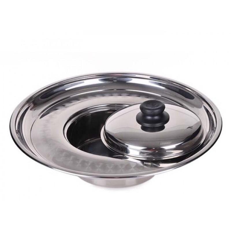 Nồi lẩu mâm vành 20cm inox cao cấp loại 1 dùng được cho bếp từ