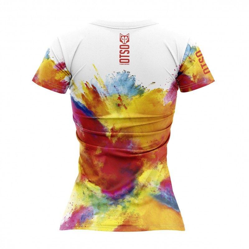 Áo Chạy Bộ Nữ OTSO Camiseta Manga Corta Mujer Colors