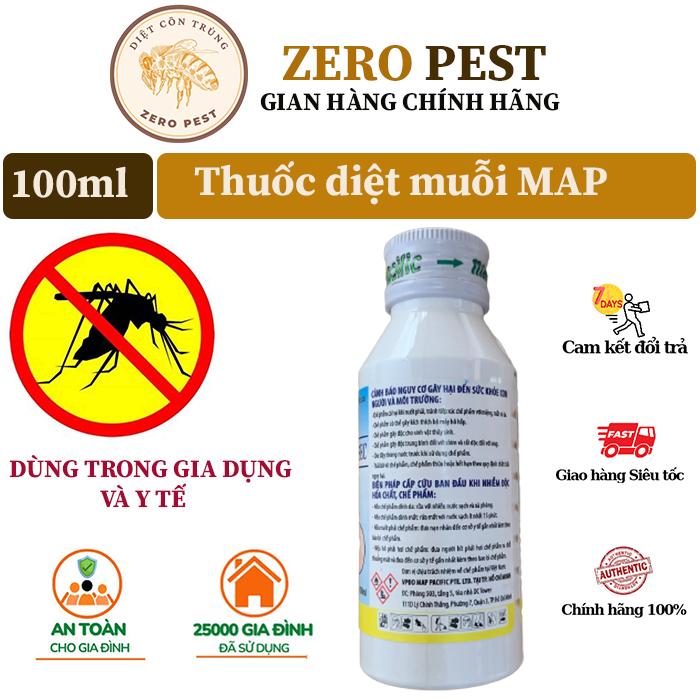 Thuốc diệt muỗi MAP 50EC, chai 100ml, thuốc diệt muỗi trong gia dụng và y tế
