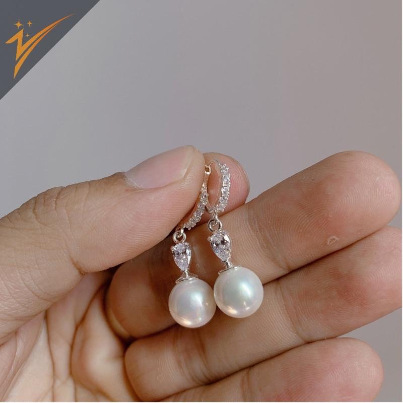 Bông tai nữ bạc 925 đính ngọc nhân tạo và đá CZ cao cấp - TLJ23020