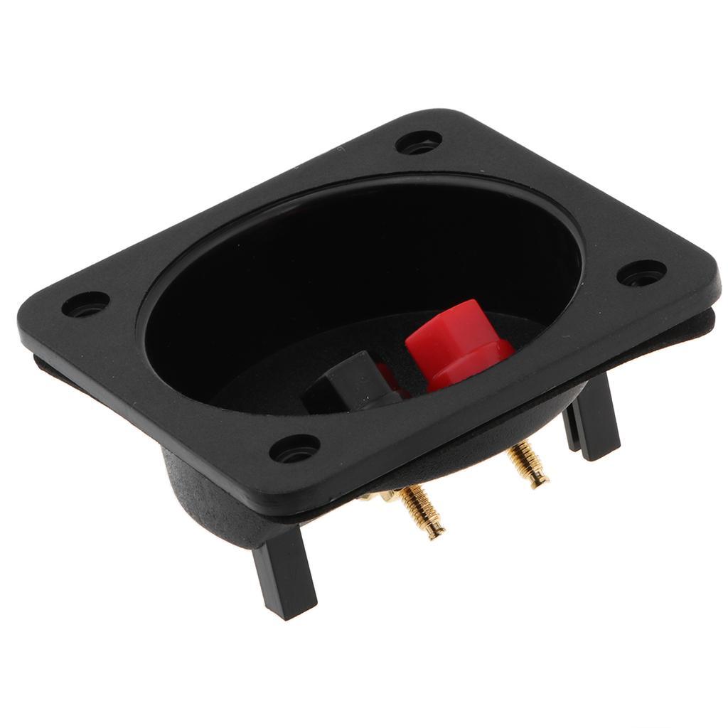 Speaker 2-Way Terminal Binding Post Spring Cup Connectors 80-Red & Black