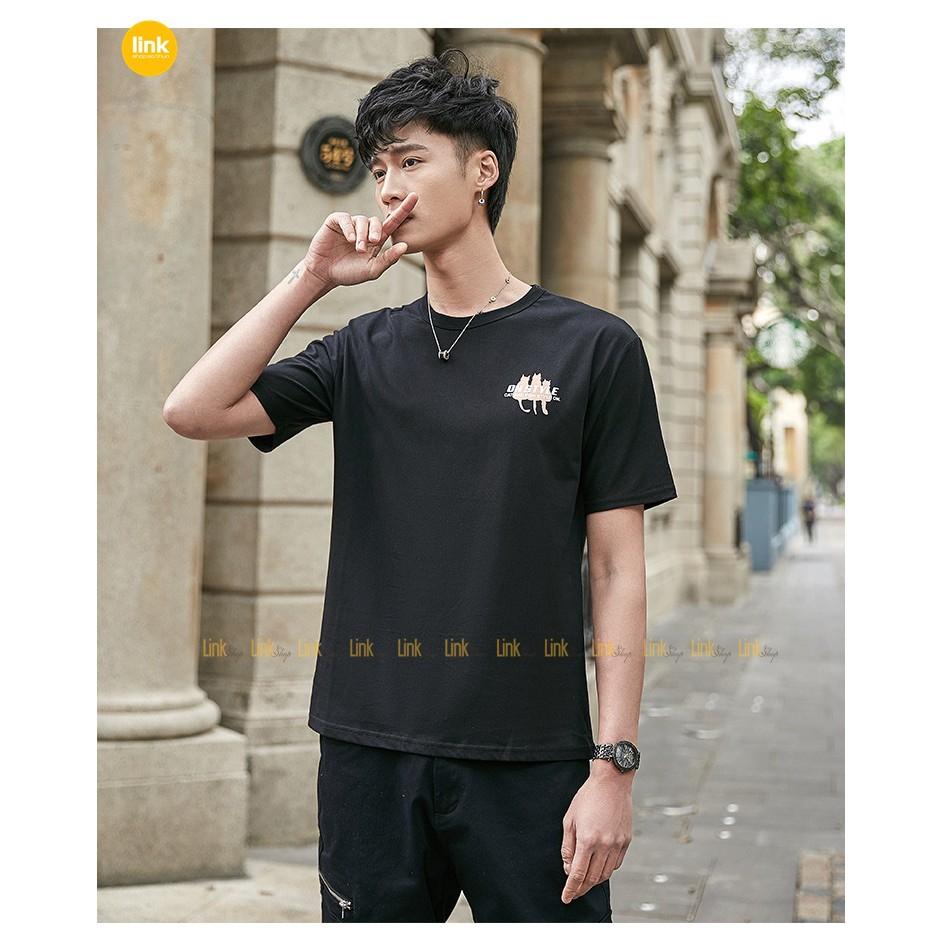 Áo nam mèo siêu chất CAT AND FISH ngắn tay hot trend 2020