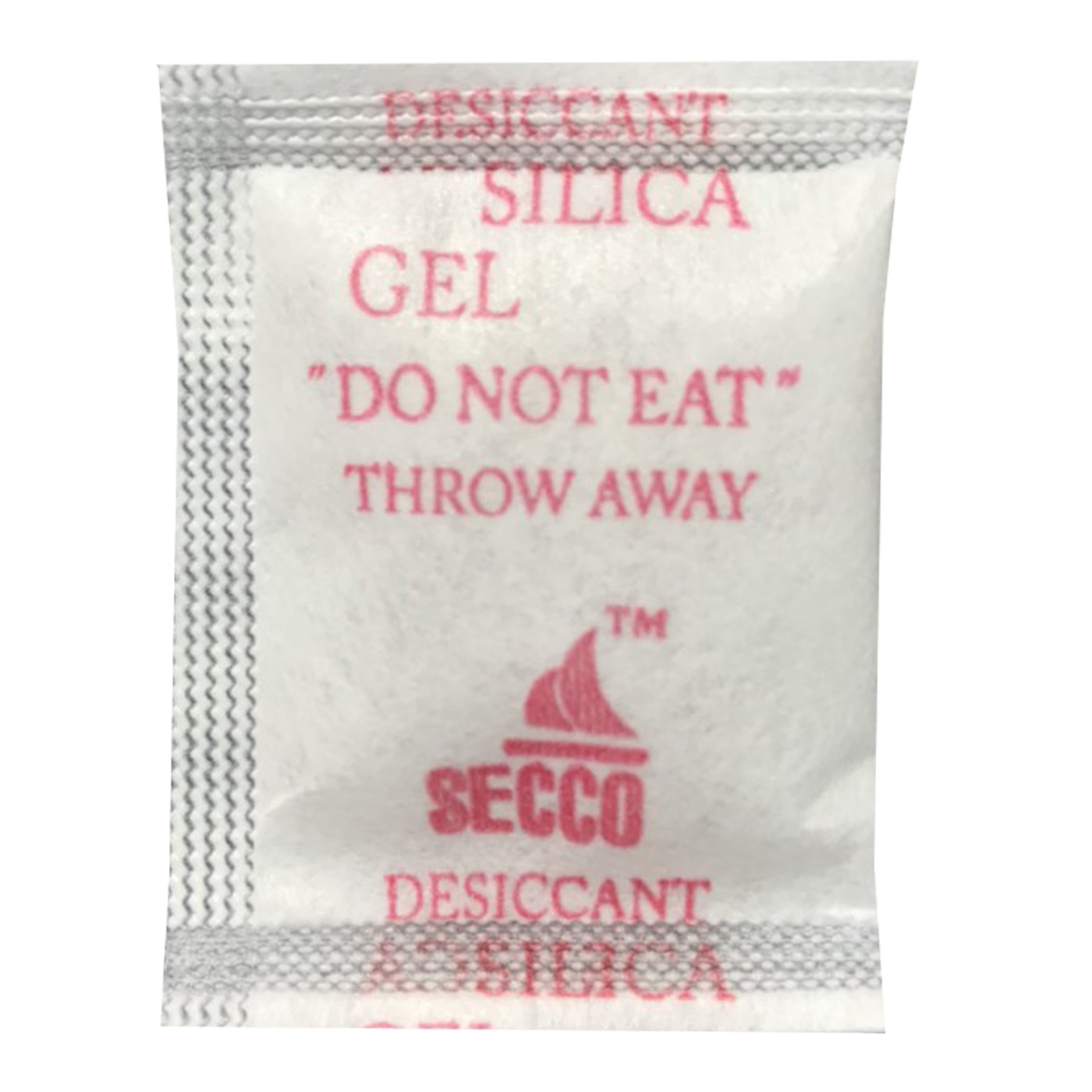 Túi hút ẩm Secco silica gel 2gr (bảo quản máy ảnh/máy quay) - 1kg (500 túi) - Chính hãng - Vải trắng - Chữ to đỏ logo 2 mặt