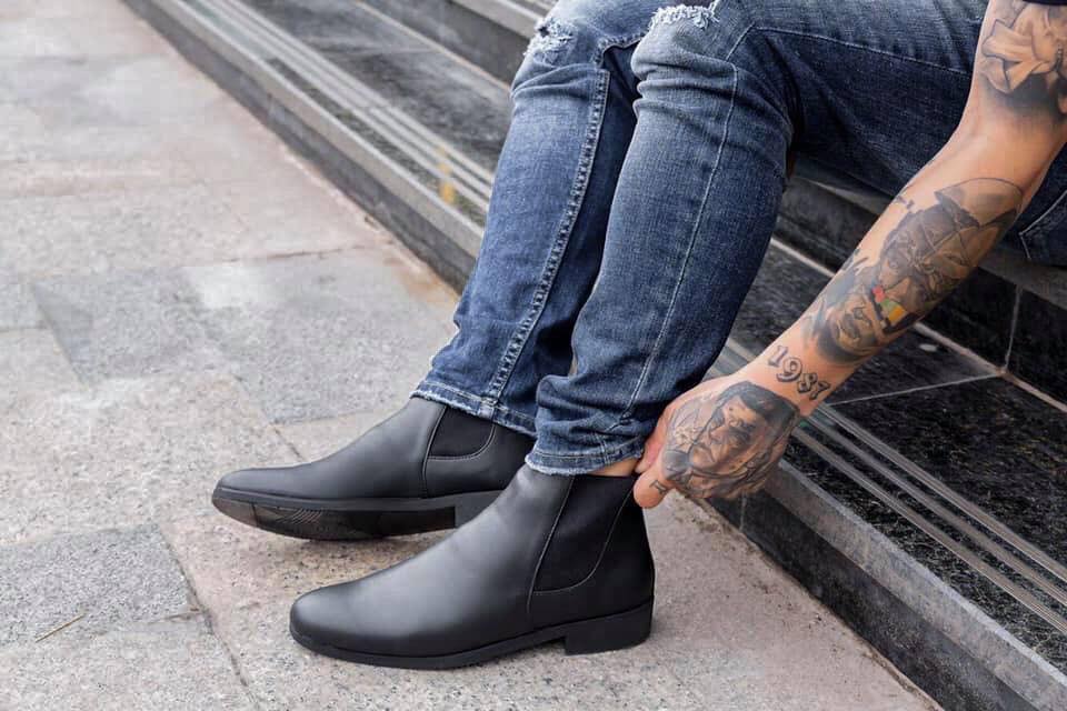 Giày Nam Chelsea Boots Tăng Chiều Cao 7cm Kín Đáo Không Lộ Chính Hãng UDANY - GCN11