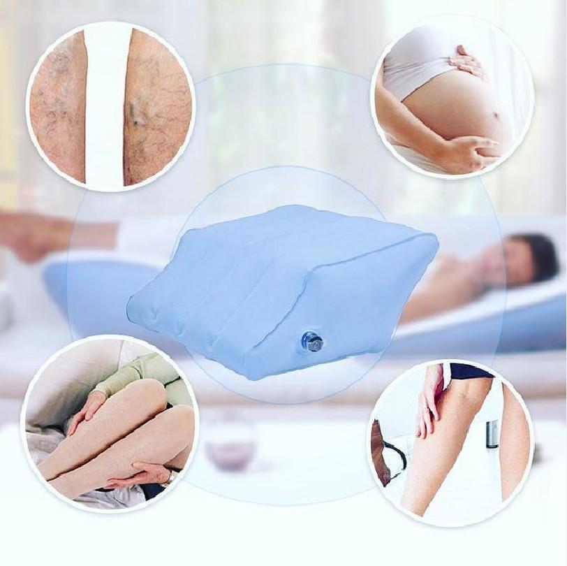 1 Chiếc Di Động Bơm Hơi Cao Nêm Chân Chân Gối Ngủ Hỗ Trợ Đầu Gối Đệm Giữa Hai Chân Với Máy Bơm Hơi Bơm