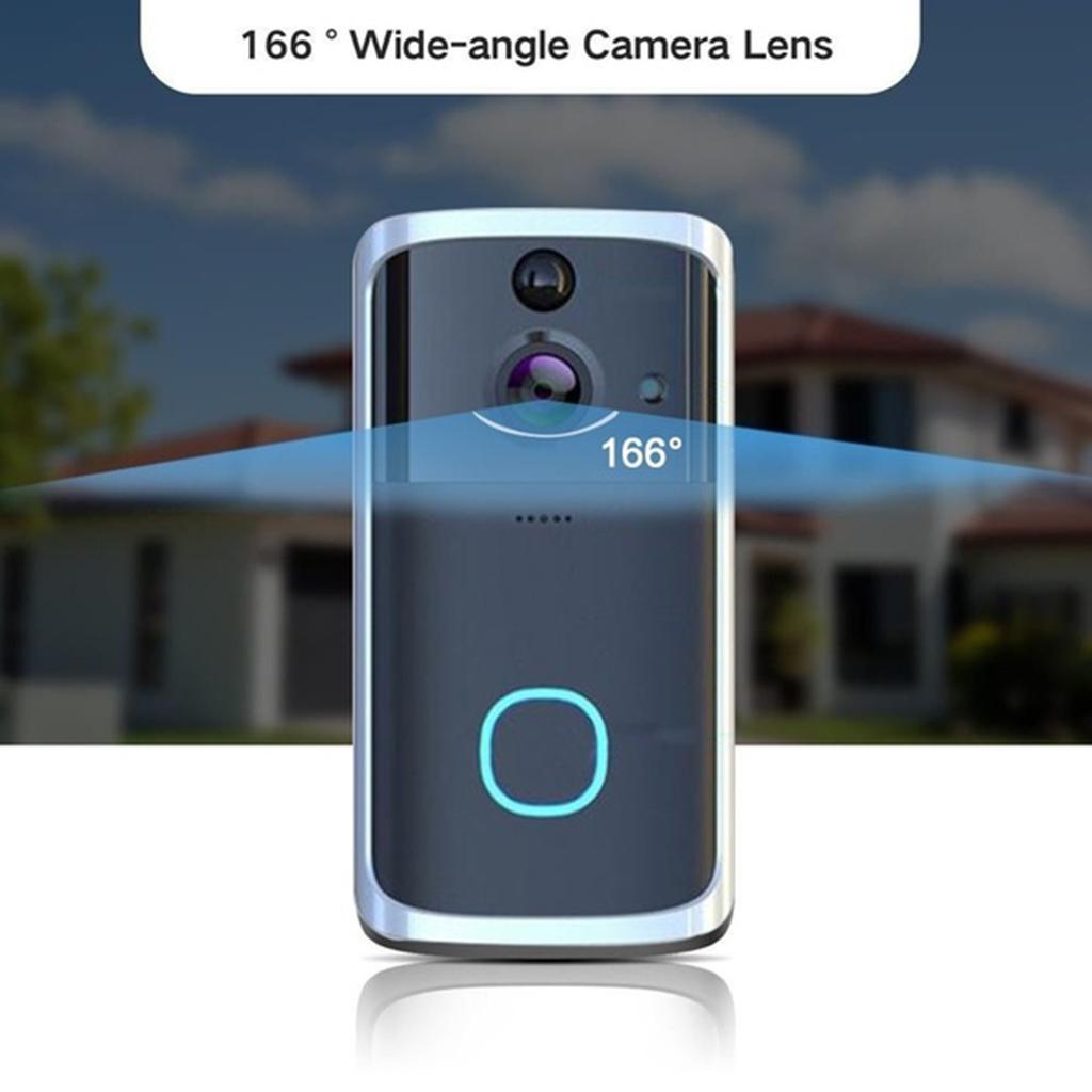 Silver Wifi Video Doorbell Wire-Free Camera Chime Security  Intercom AU