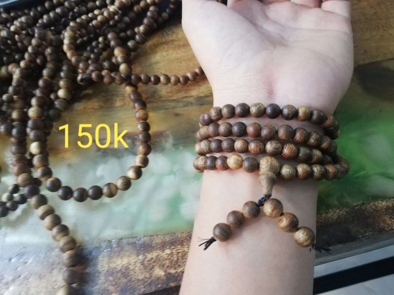 VÒNG TAY 108 HẠT 6LY TRẦM HƯƠNG TỐC PVL