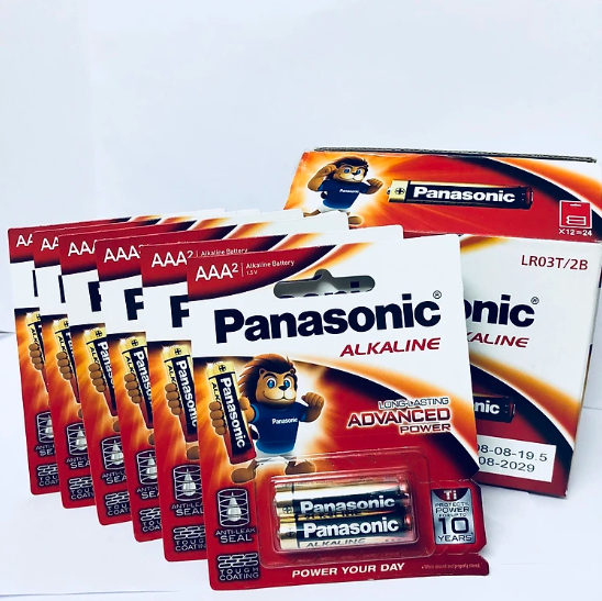 Bộ 6 vỉ pin AAA Kiềm Alkaline Panasonic LR03T/2B x6