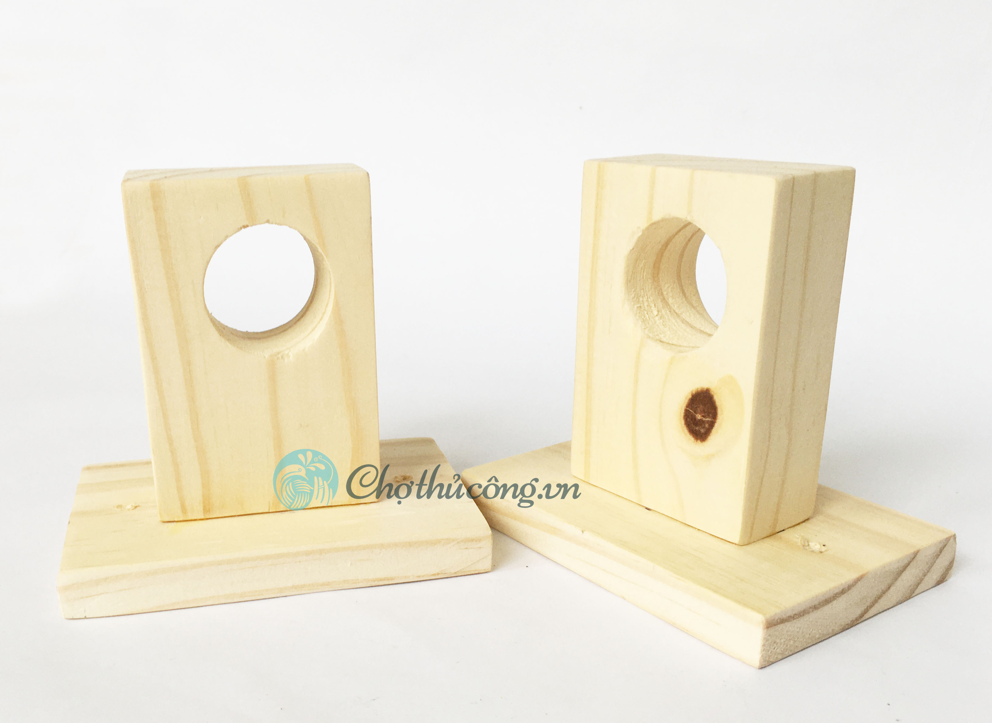 Bộ Chốt gỗ treo rèm từ gỗ thông Phụ kiện treo mành vintage, làm pát treo sào