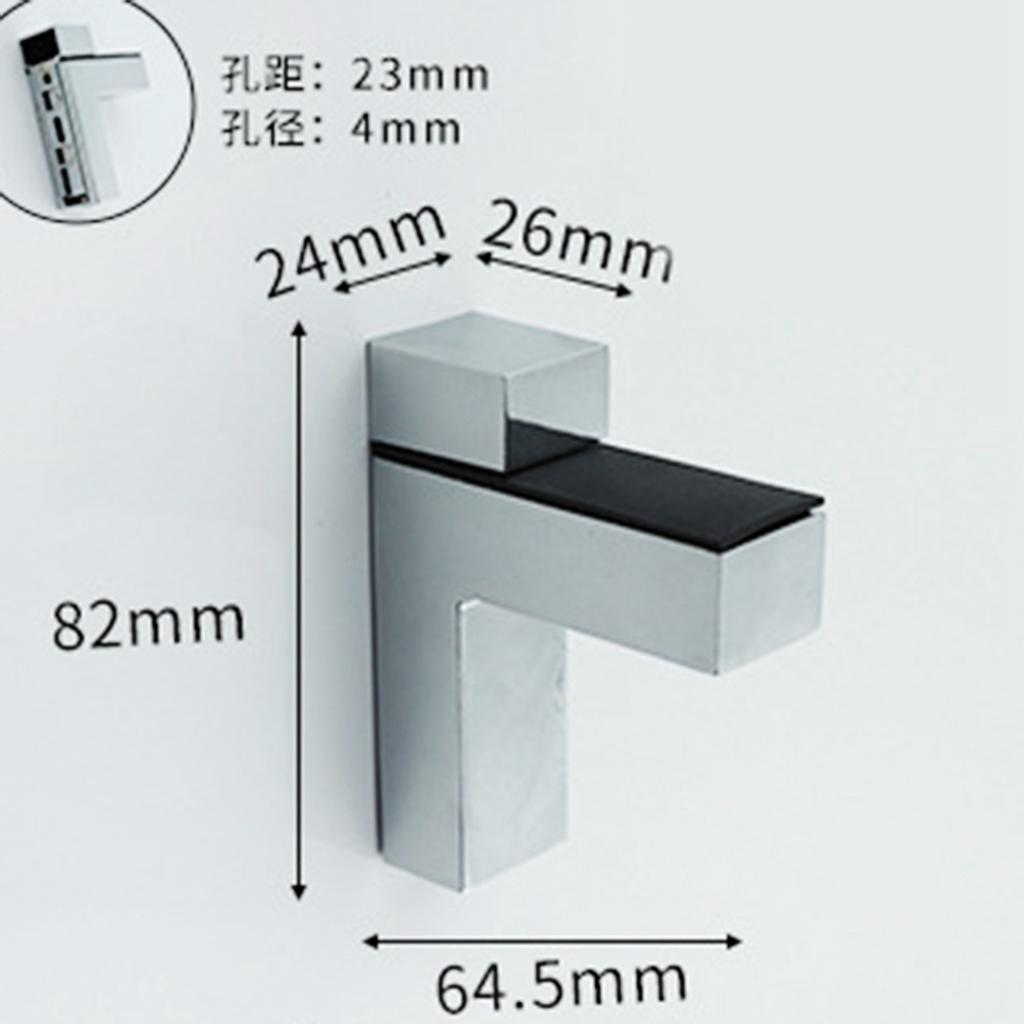 2  Pairs  Wall  Mount  Small  Adjustable  Glass  Shelf  Bracket  for