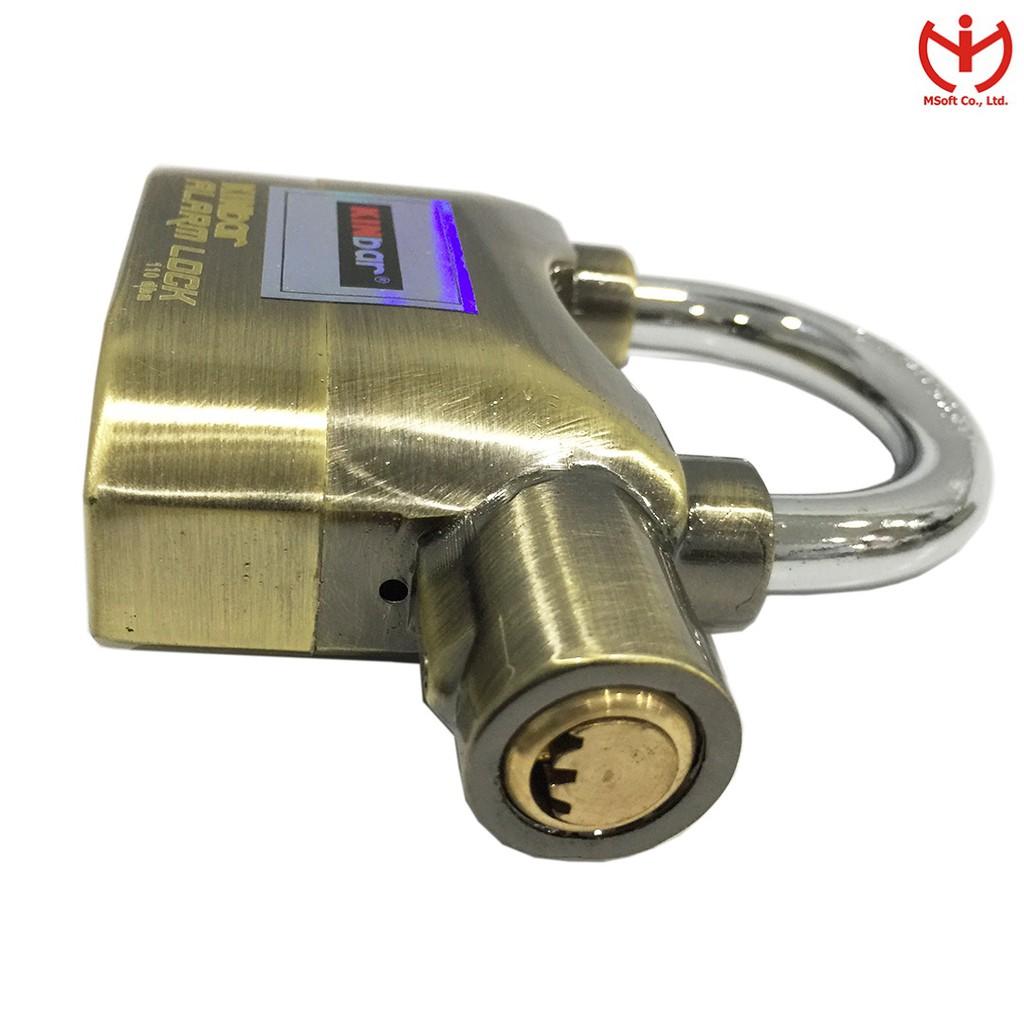 Ổ khóa báo động chống trộm Kinbar K101C thân kẽm 60mm màu đồng - MSOFT