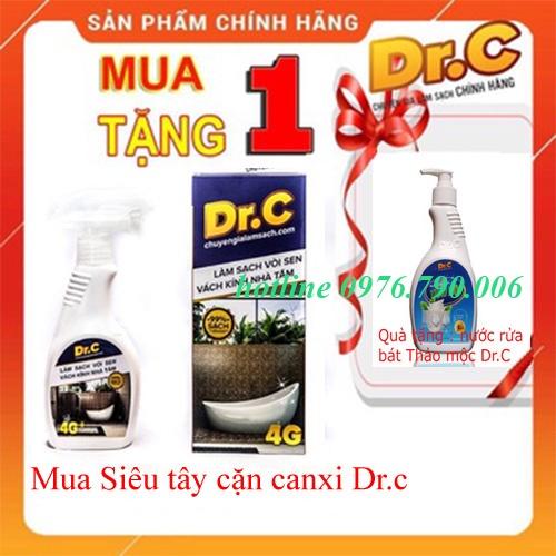 Siêu tẩy cặn canxi Dr.C, Tẩy cặn vôi bám trên sen vòi, vách kính, thiết bị phòng tắm - Hàng chính hãng