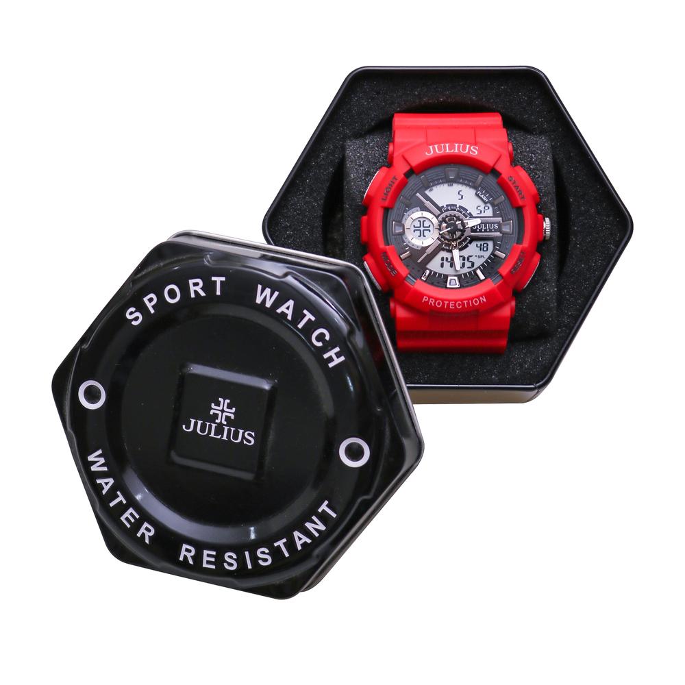 Đồng Hồ Nam Nữ Unisex Chính Hãng Julius Đa Chức Năng Thông Minh Mặt Tròn 51mm Kính Khoáng Thể Thao JA-1299B