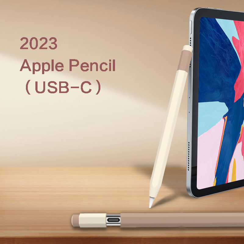 Ốp silicon bảo vệ Apple Pencil USB-C kiểu bút chì kim - Hàng Chính Hãng