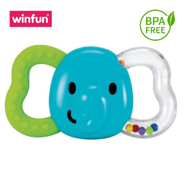 Đồ chơi cầm tay xúc xắc hình voi kiêm gặm nướu mềm WINFUN 0165-NI - BPA free