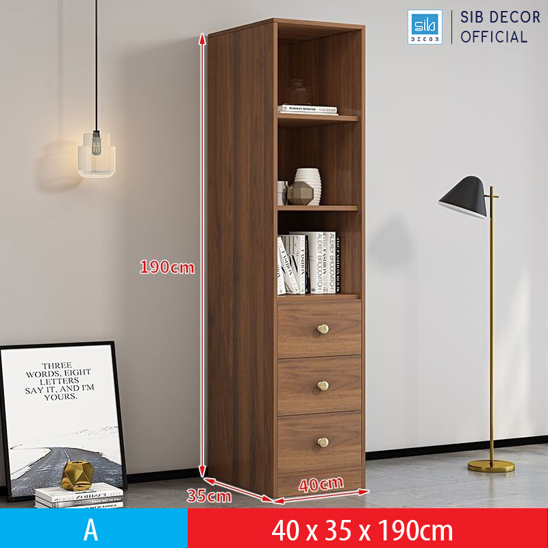 Tủ Gỗ Phối Cánh Kính Hiệu Đại Thương Hiệu SIB Decor KS602
