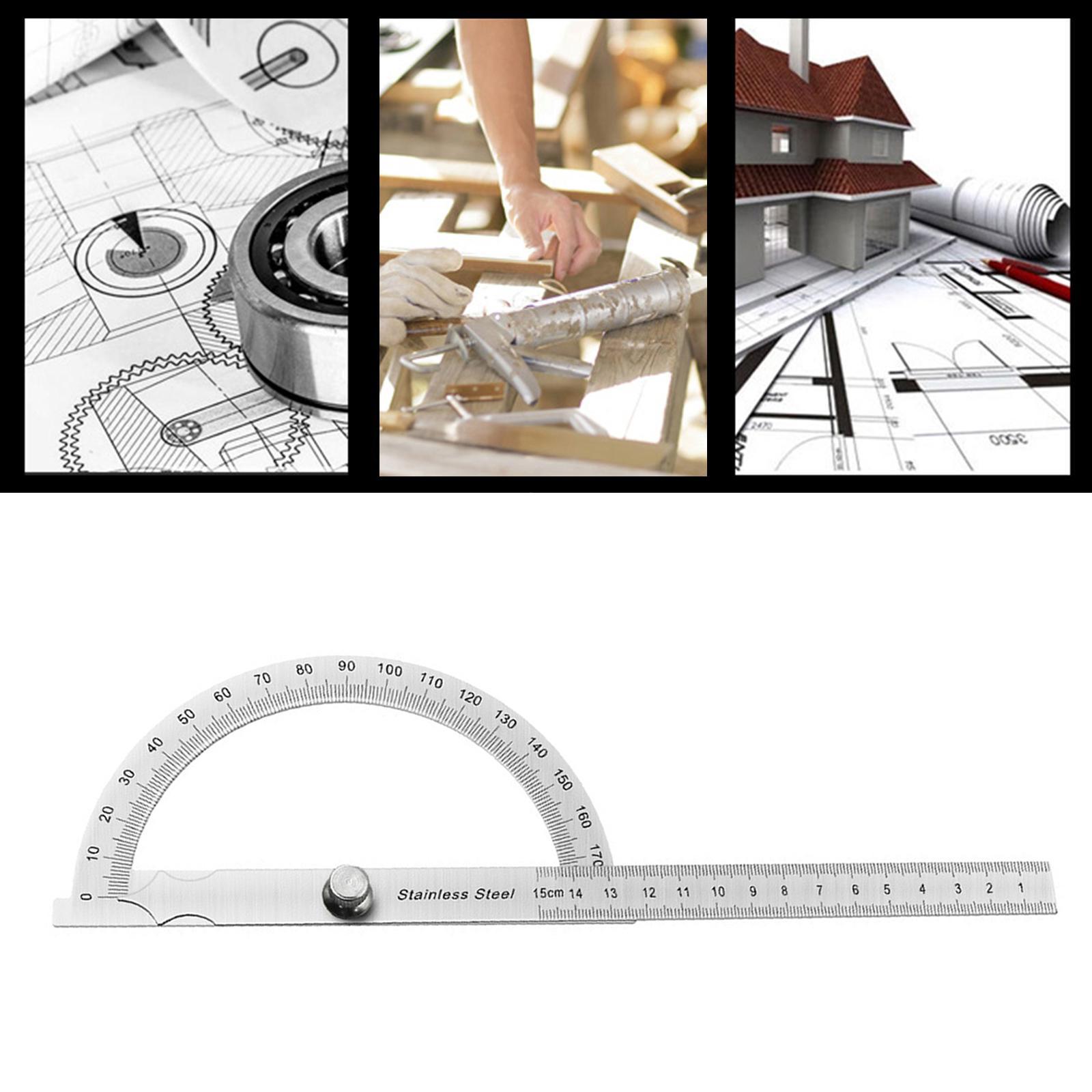180 Degree Protractor Ruler Woodworking Ruler Angle Measure Tool