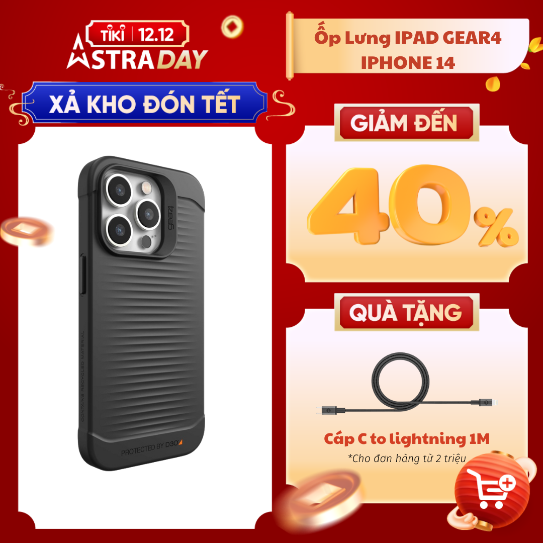 Ốp lưng bảo vệ Gear4 D3O Havana snap 3m hỗ trợ sạc không dây cho iPhone 14 series - Hàng nhập khẩu