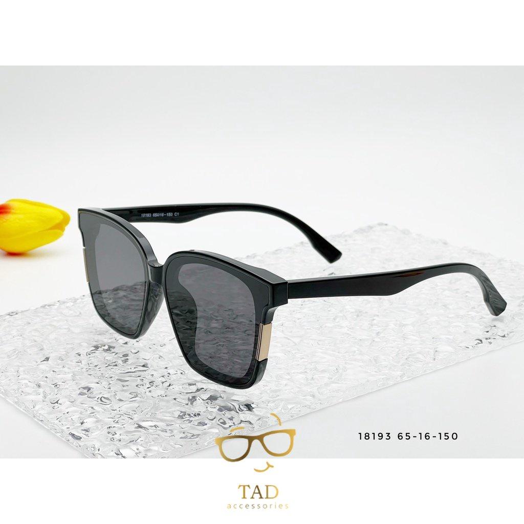 Kính mát nam nữ polazeid chống UV400 thiết kế mắt vuông dễ đeo màu sắc thời trang G 18192 TAD Accessories FS14 - Đen