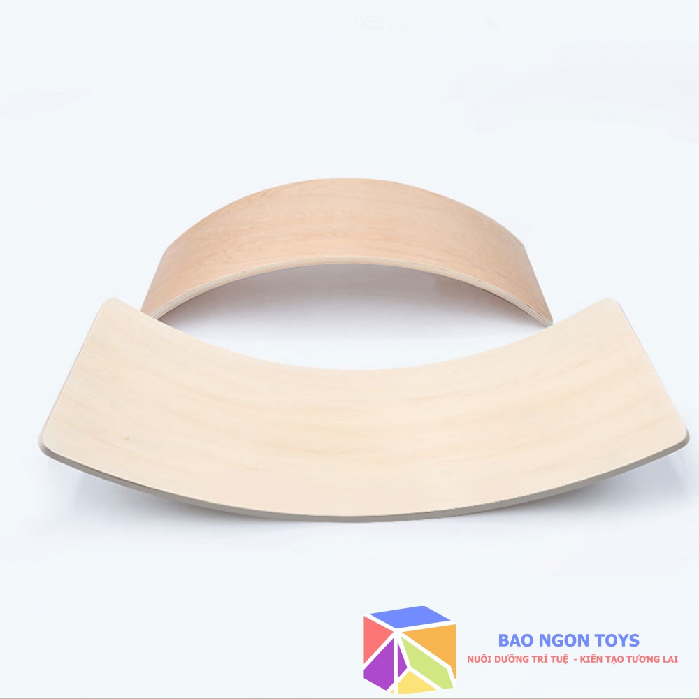 VÁN CONG CÂN BẰNG GỖ, BẬP BÊNH TRONG NHÀ, ĐỒ CHƠI VẬN ĐỘNG THỂ CHẤT, TẬP YOGA DÀNH CHO TRẺ EM, TẶNG KÈM THẢM - DG145