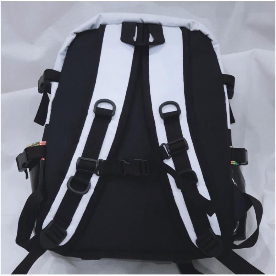 BALO nam nữ ba lô cặp đi học thời trang TIBI ULZZANG BASIC đi học HOLOGRAM Đen và Trắng | thegioibalo