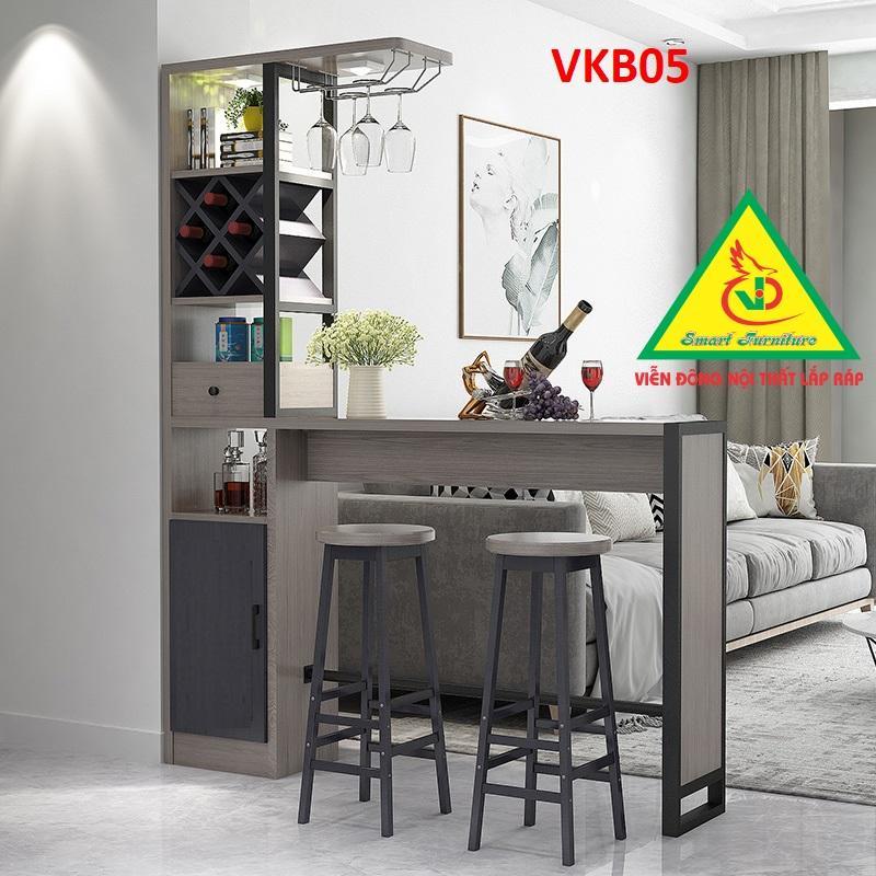 Quầy bar mini kết hợp tủ rượu VKB05 - Nội thất lắp ráp Viendong Adv
