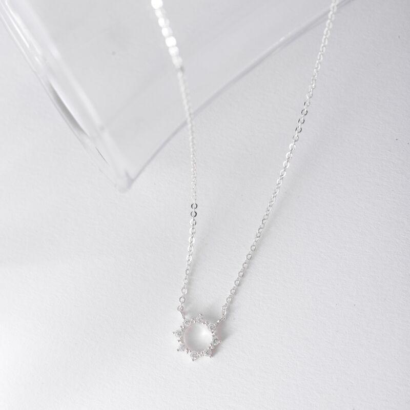 Vòng cổ Bạc Bling It Thiết Kế Hình Mặt Trời Hạt Đá Siêu Xinh BIVC218