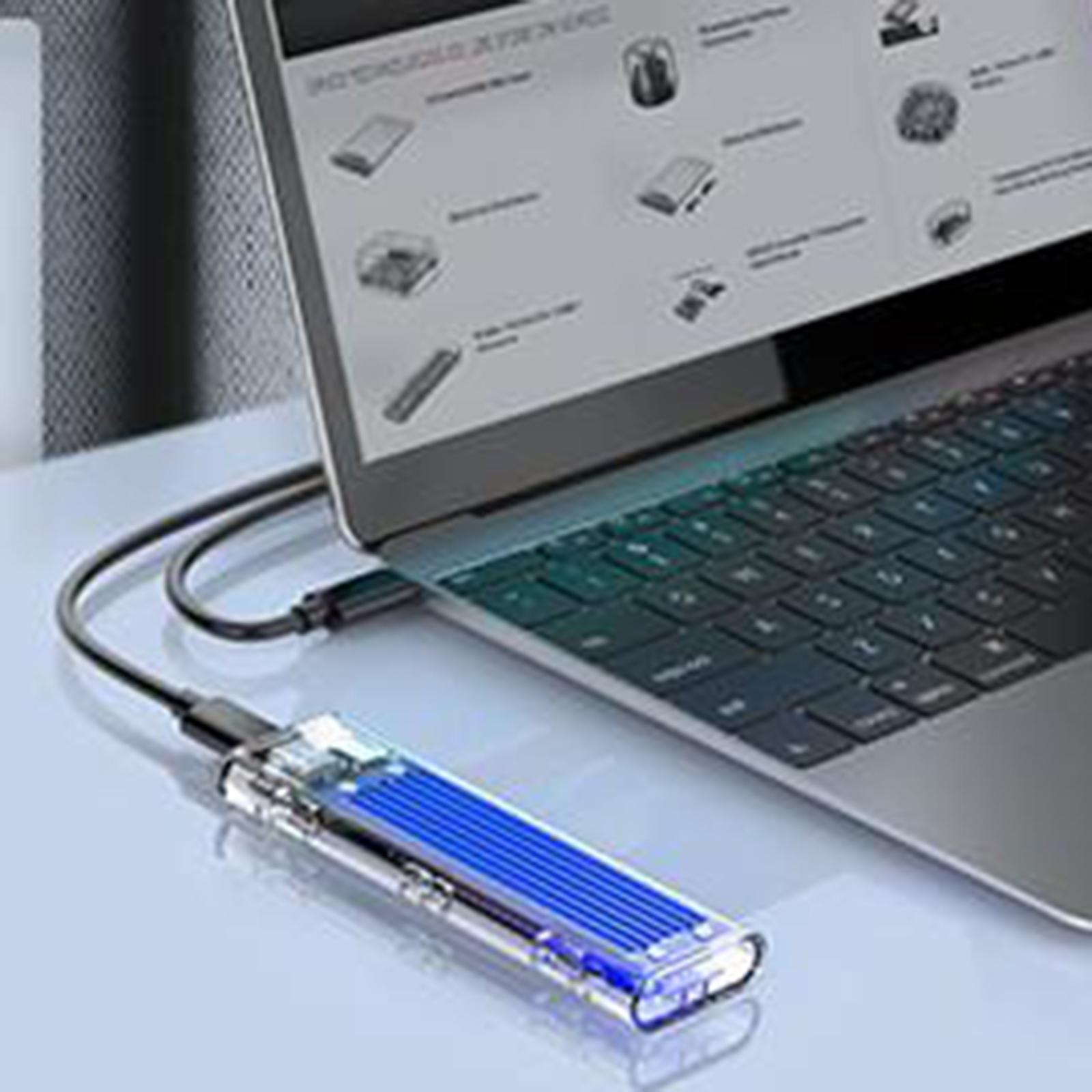 M.2 to USB Type-C SSD Enclosure Case Adapter 10Gbps UASP Red