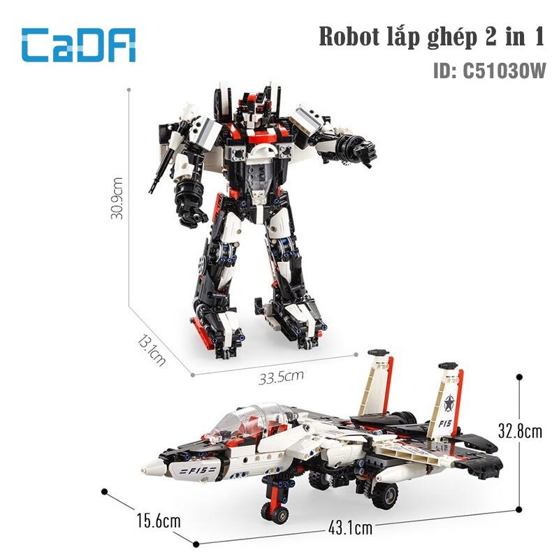 Đồ Chơi Lắp Ráp Điều Khiển Robot 2 Trong 1 F-15 Eaglebot – CADA C51030W