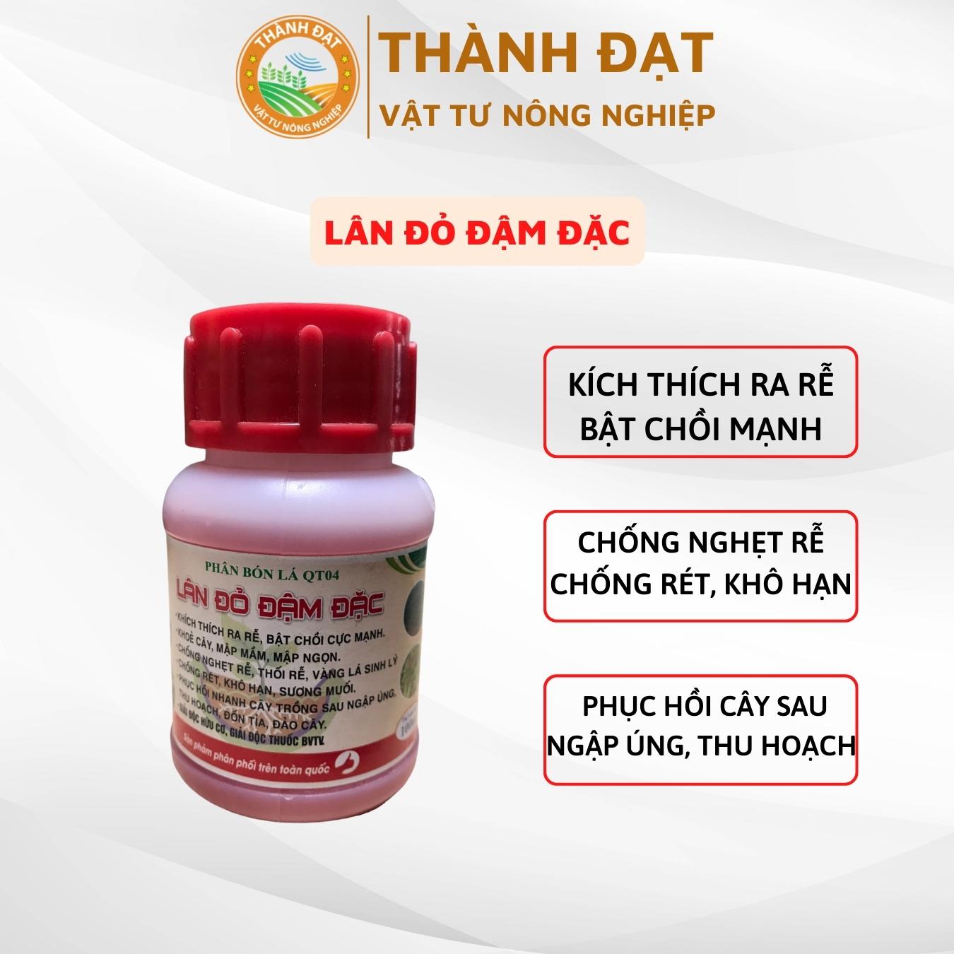 Siêu lân đỏ đậm đặc chai 100ml giúp cây bung đọt, ra rễ, chống rét, vàng lá, giải độc cho cây