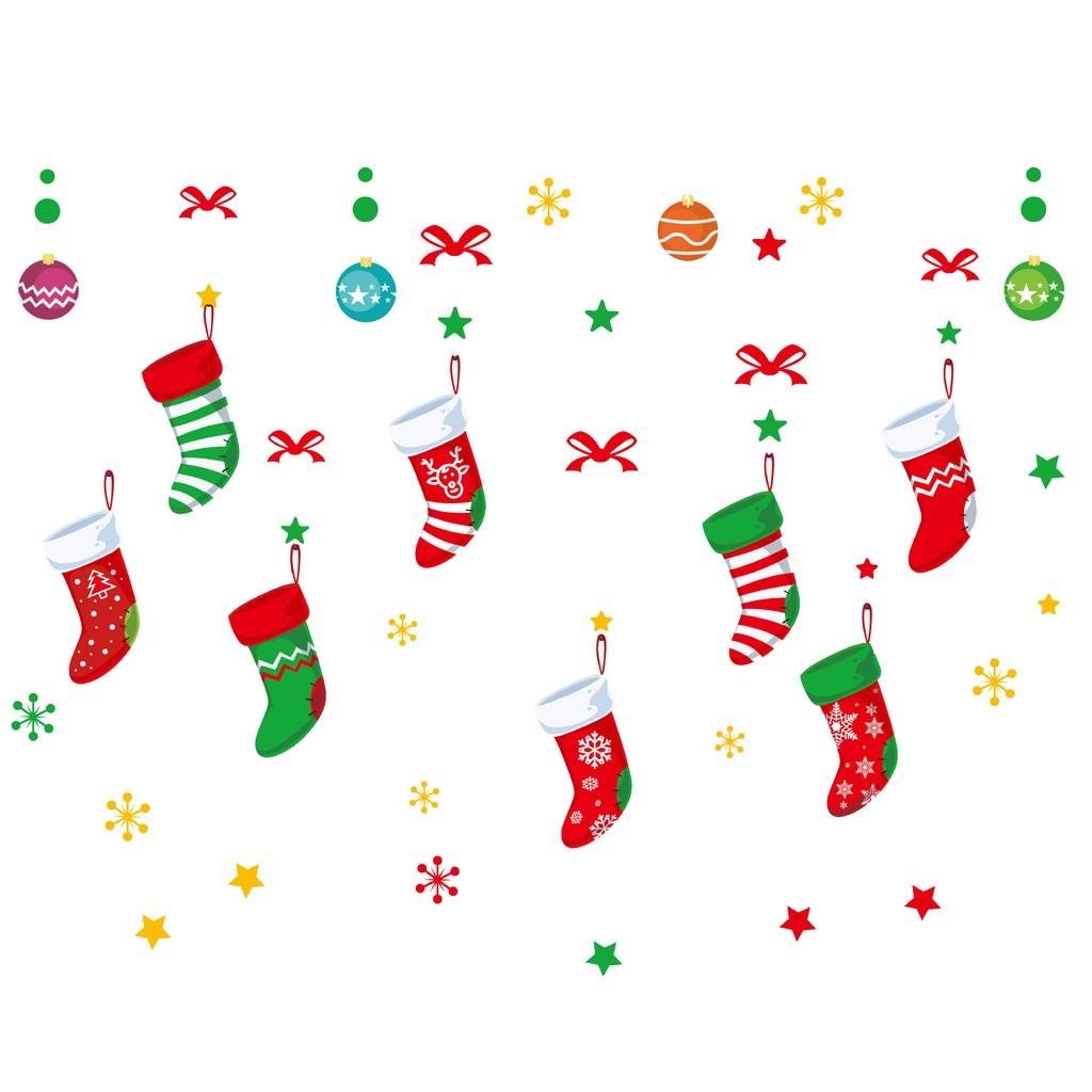 Decal dây thả chiếc tất noel