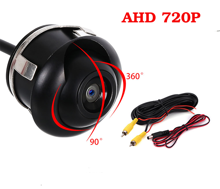 Camera cặp lề AHD  gắn gương trái hoặc phải Camera trước Ô tô Xoay 360 độ 22.5mm